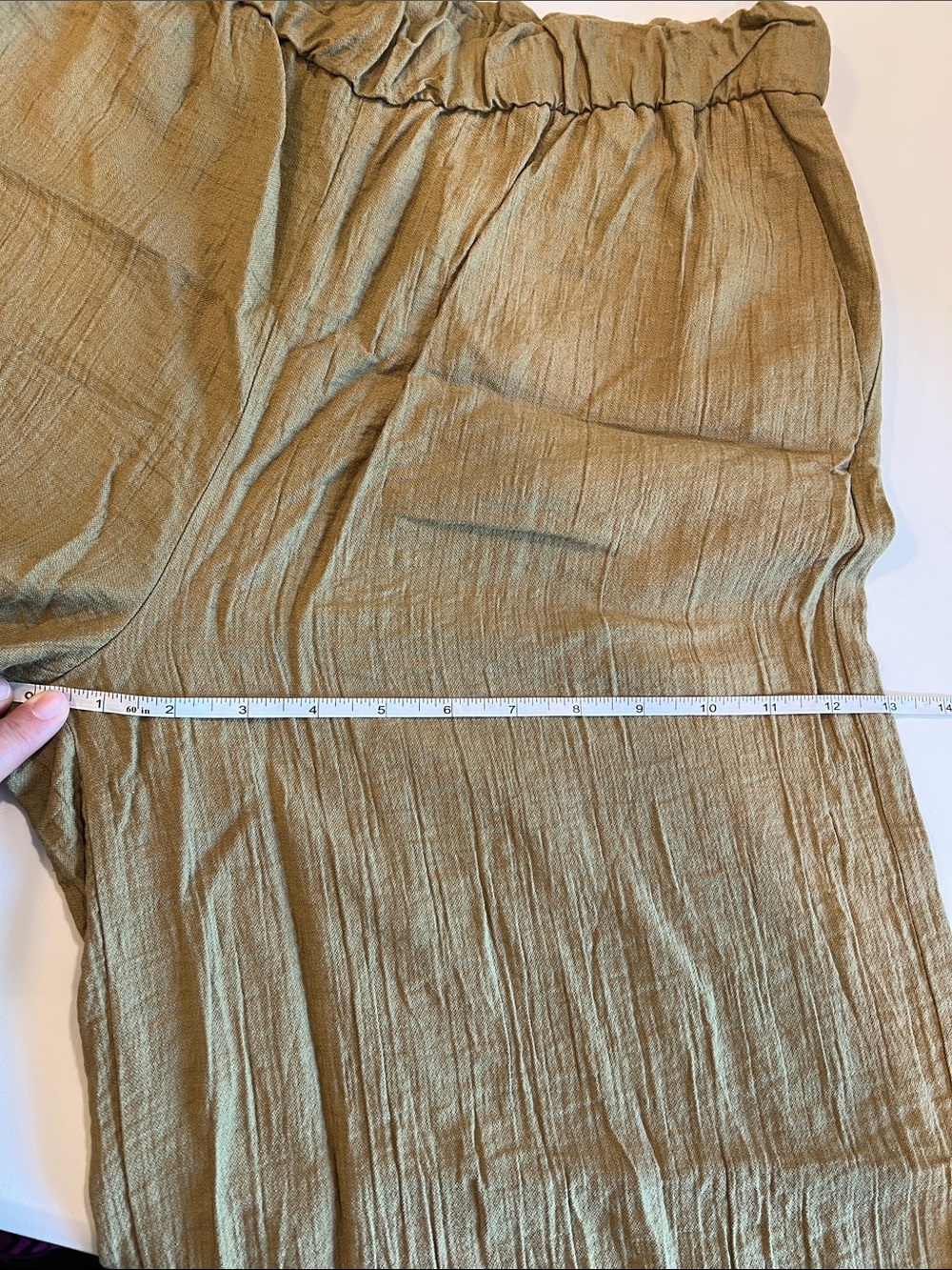 Zara - Wide-Leg High-Waist Pants in Olive Green, L - Picture 7 of 8